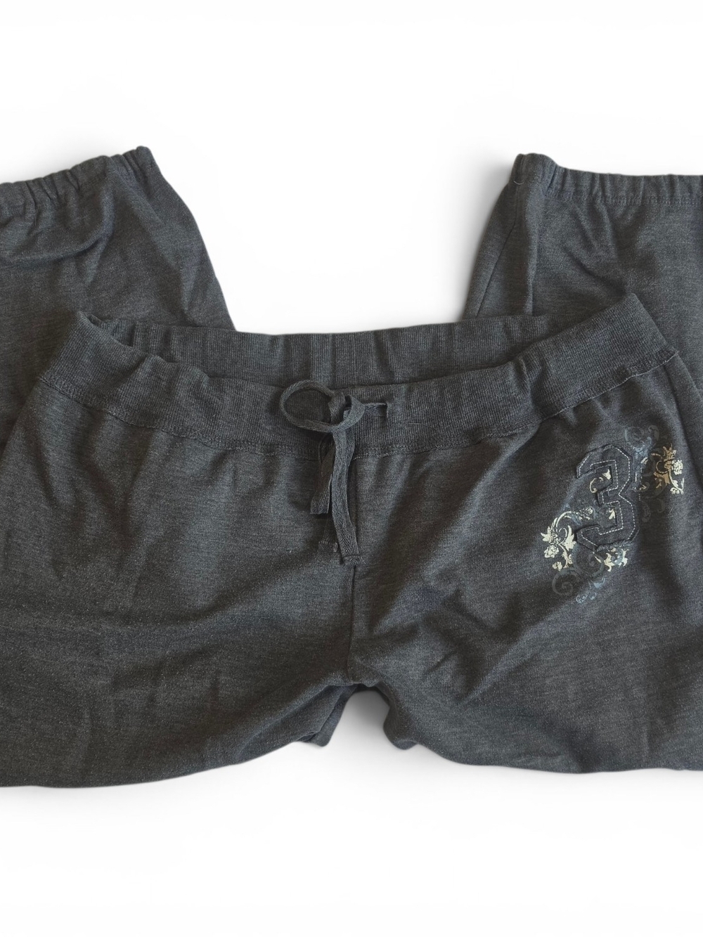Mossimo Supply Co. Women’s Y2K Gray Fleece Cropped Sweat Pants XL